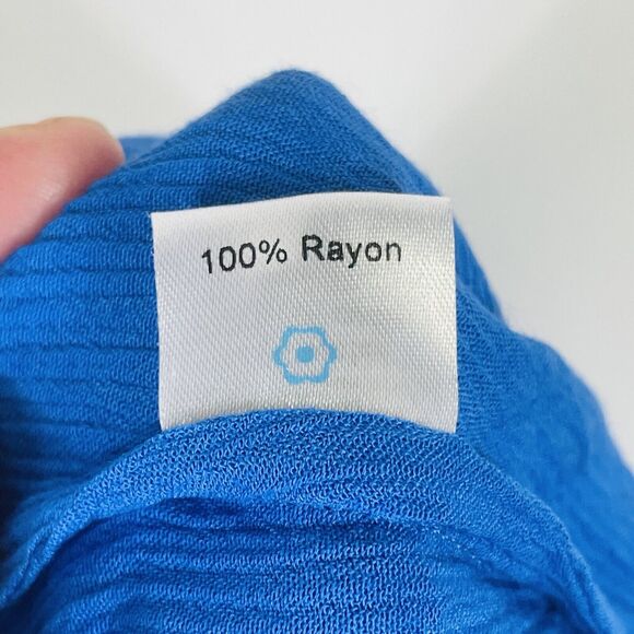 Blue Ginger Hawaii Crinkle Short‎ Sleeve Tie Front Wrap Shawl Womens One Size - Picture 6 of 6